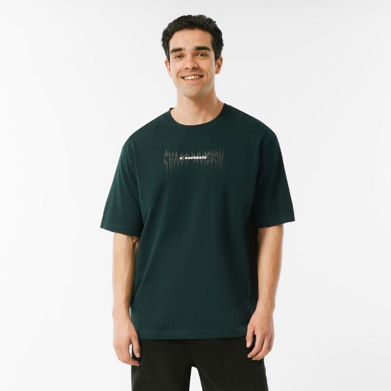 Garage Men's Heavyweight Boxy Tee, Green Dark, hi-res