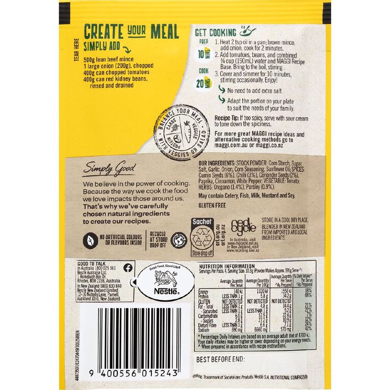 Maggi Chilli Con Carne 41g The Warehouse