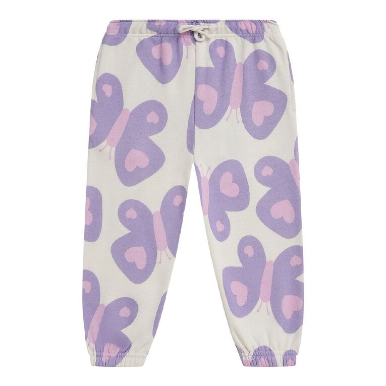 Young Original Toddler Girls' Print Trackpants, Cream, hi-res