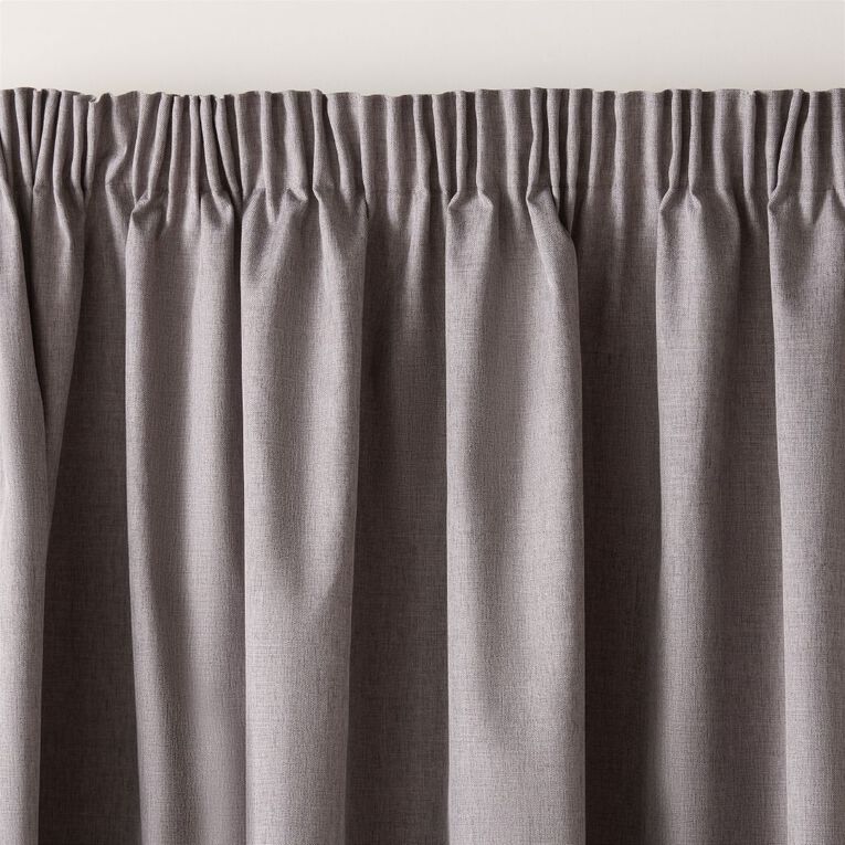 Living & Co Loft Curtains Grey 150-230cm Wide/205cm Drop, , hi-res