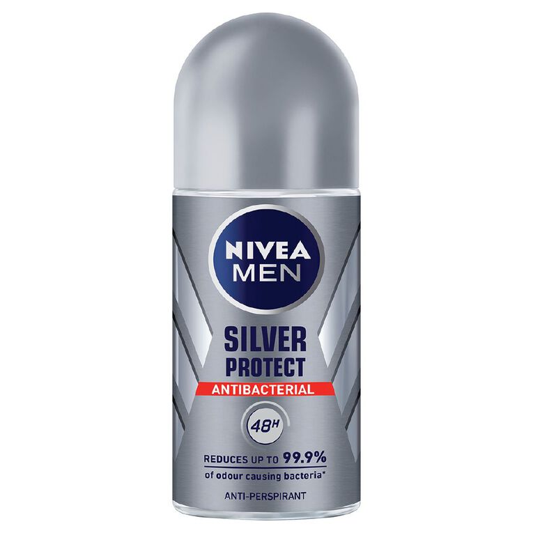 Nivea For Men Roll-On Deodorant Silver Protect 50ml, , hi-res