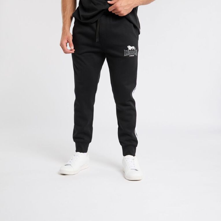 Lonsdale Men's London Trackpants, Black, hi-res