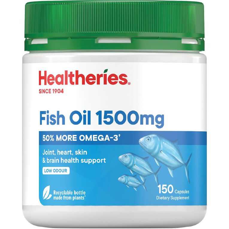 Healtheries 1500mg Fish Oil Tablets 150 Pack The Warehouse