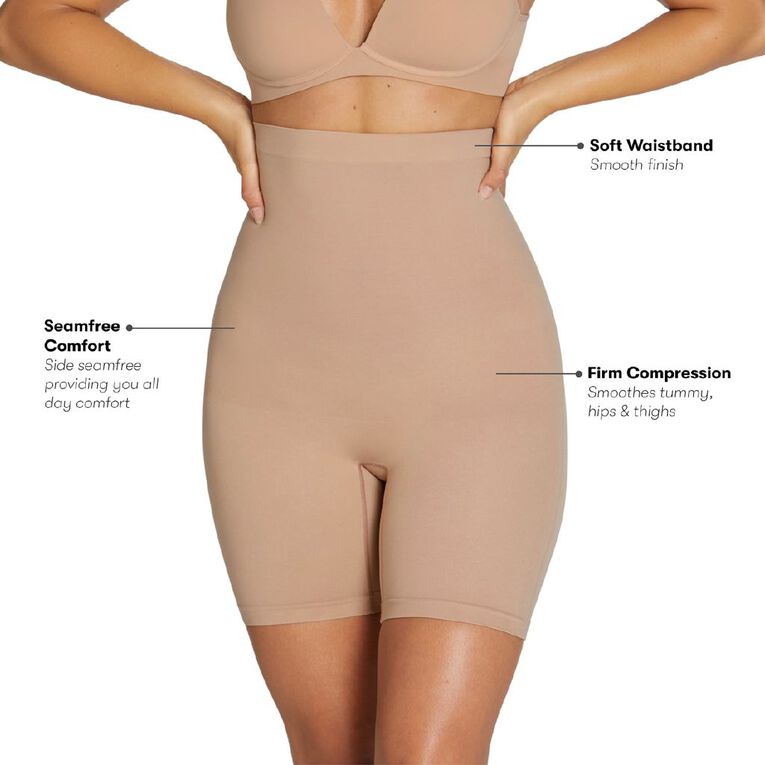 Clio Women's Firm Support Shaping Shorts, Natural, hi-res