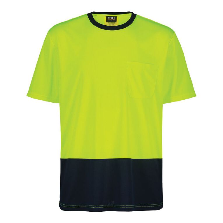 Rivet Compliant Short Sleeve Fluoro Tee, Yellow Mid, hi-res