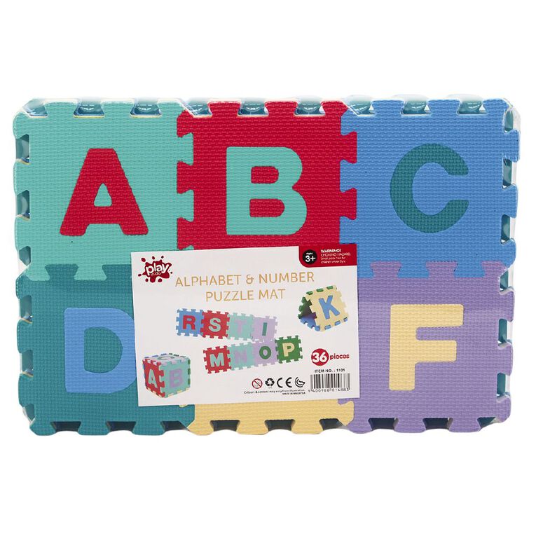 Play Studio Alphabet and Number Puzzle EVA Mat 36 Pieces The
