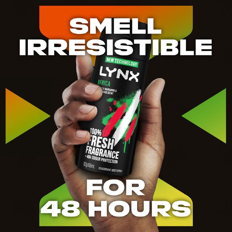 Lynx Body Spray Africa 165ml, , hi-res