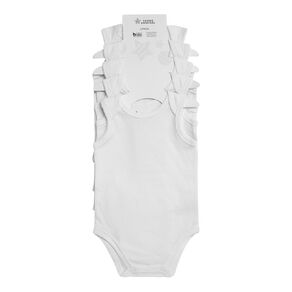 Young Original Babys' Sleeveless Bodysuit Plain 5 Pack