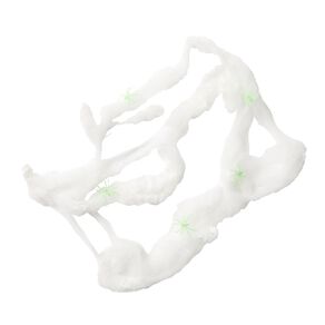 Scarehouse Recycled Polyester Cobweb with Glow-In-The-Dark Spiders
