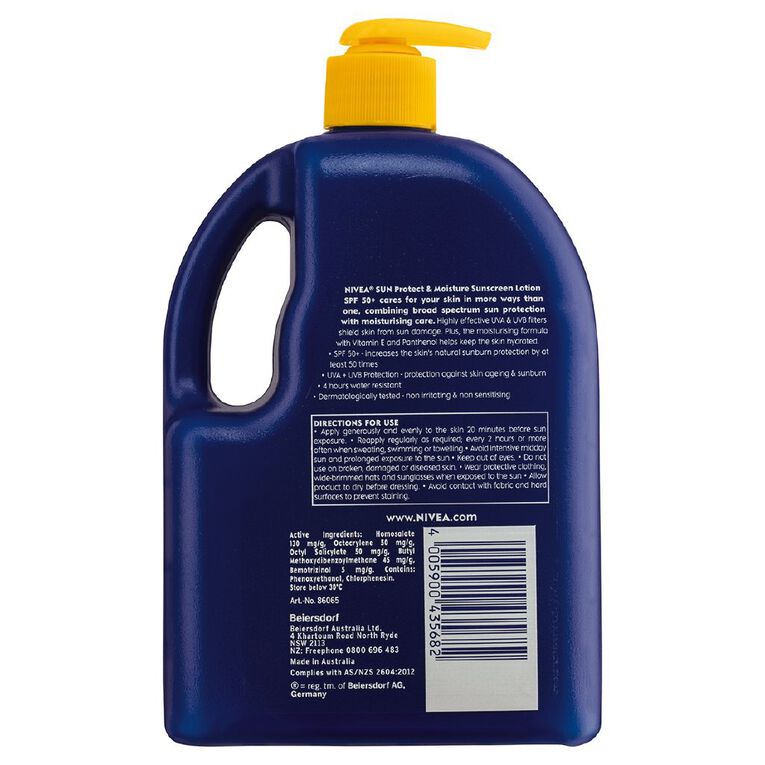 Nivea Sunscreen SPF50+ Moisturising Lotion 1L, , hi-res