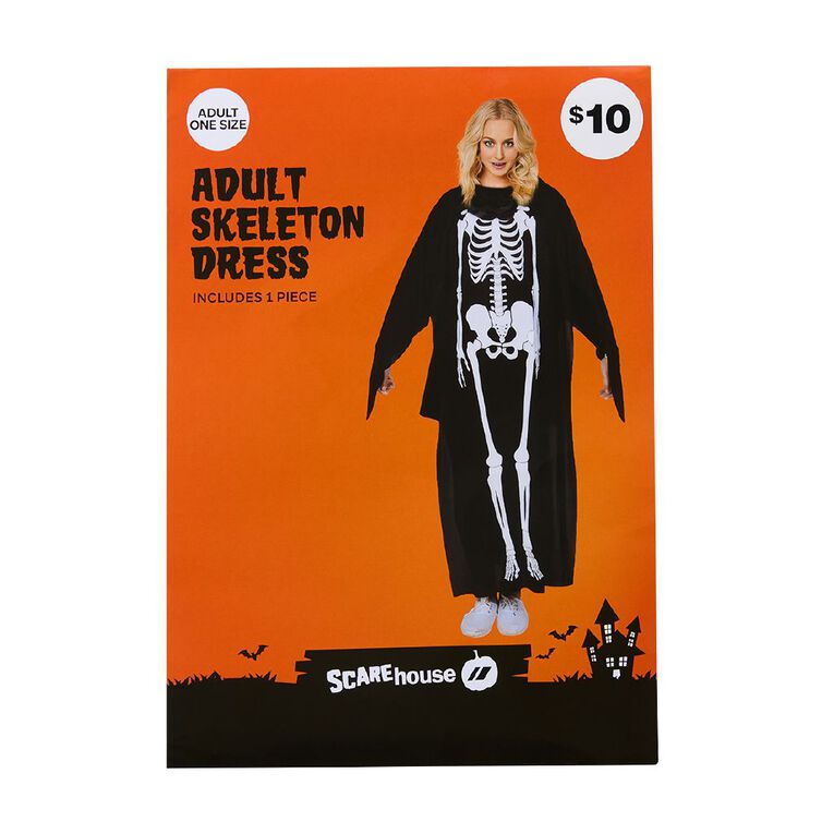 Scarehouse Adult Skeleton Dress, , hi-res