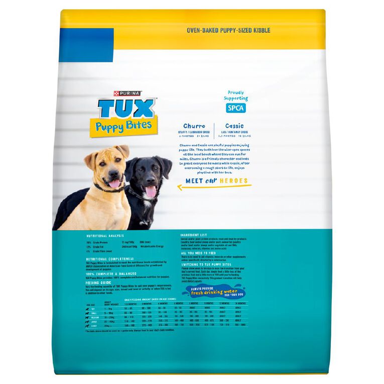 TUX Tasty Bites Puppy Chicken & Beef Dry Dog Food 12kg, , hi-res