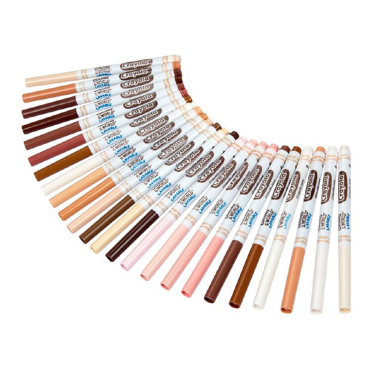 Crayola Colors of the World Fine Line Markers 24 Pack The Warehouse