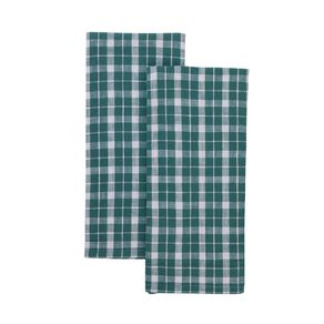 Living & Co Tea Towel Check Green