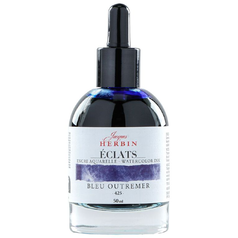 Jacques Herbin Eclats Watercolour Ink 425 Ultramarine Blue 50ml, , hi-res