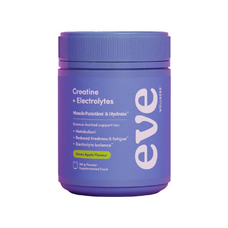 Eve Wellness Creatine & Electrolytes Green Apple 185g, , hi-res