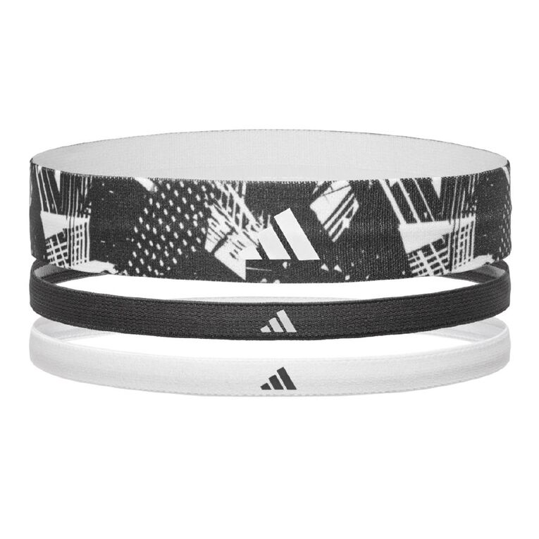 Adidas Hairbands Black & White One Size, , hi-res