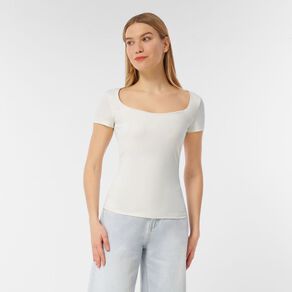 H&H Women's Longline Contour Scoop Nk Top