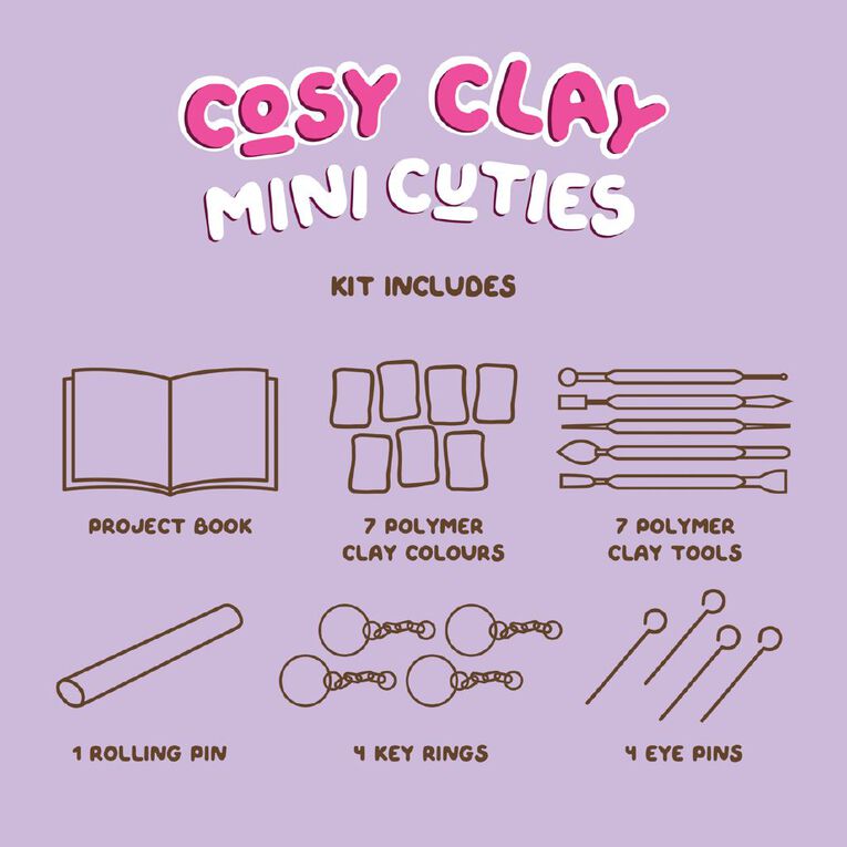 Hinkler Cosy Clay Mini Cuties, , hi-res