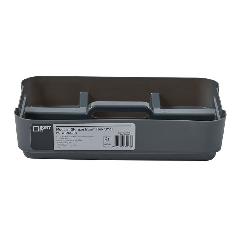 Sort It Modular Storage Small Insert Tray Grey, , hi-res