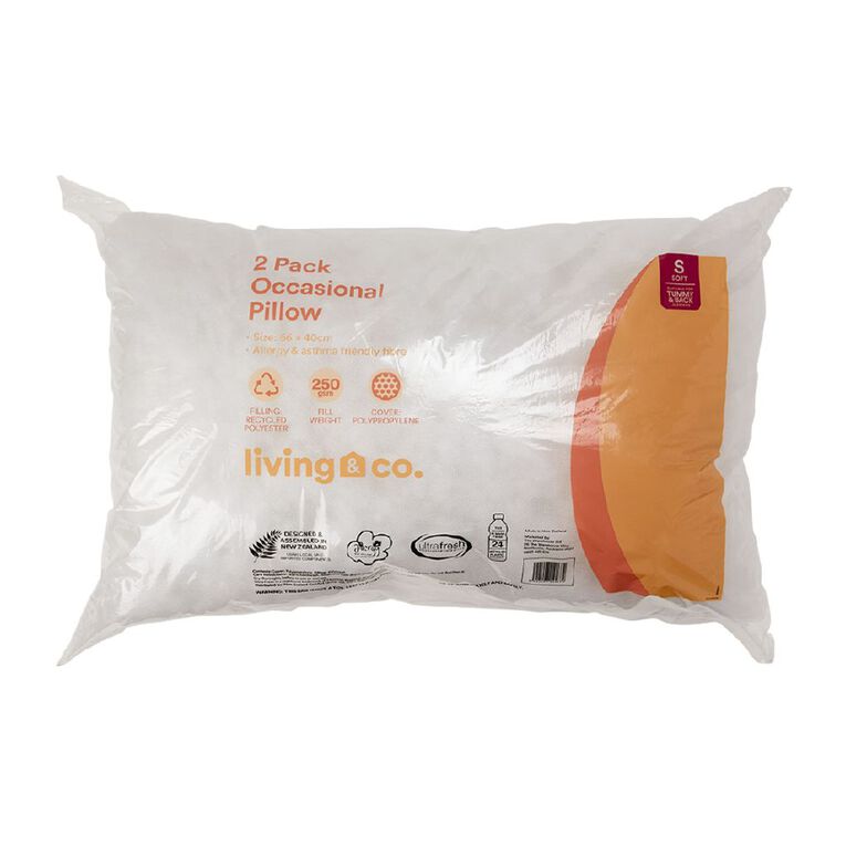 Living & Co Occasional Pillow White 2 Pack, , hi-res