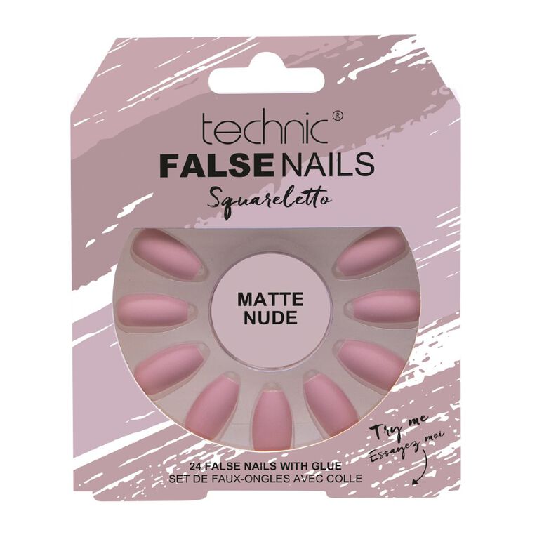 Technic False Nails Matte Nude, , hi-res