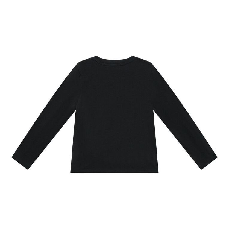Young Original Long Sleeve Print Tee, Black, hi-res