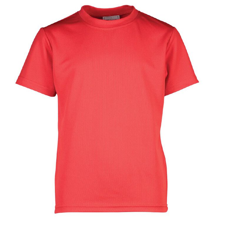 Schooltex Kids' Breezeway Tee, Red Mid, hi-res