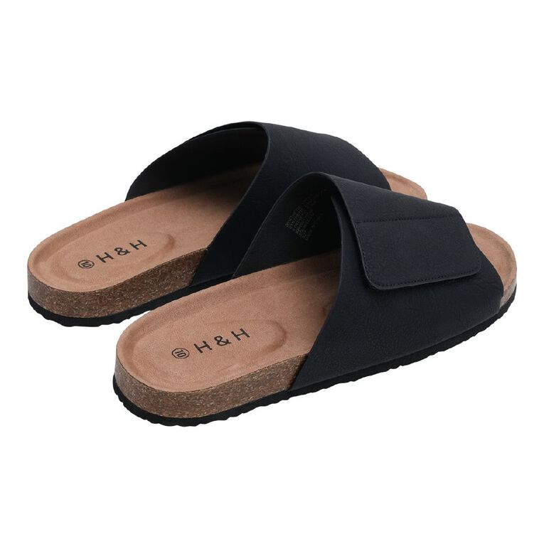 H&H Men's Miles Sandals, Black, hi-res