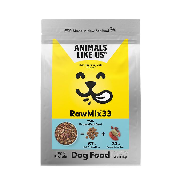 Animals Like Us RawMix33 with Grass Fed Beef Dog Food 1kg, , hi-res