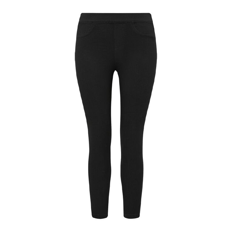 H&H Women's Slim Waistband Jegging, Black, hi-res