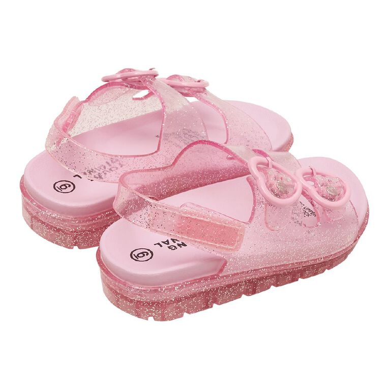 Young Original Junior Kids' Jelly Heart Sandals, Pink, hi-res