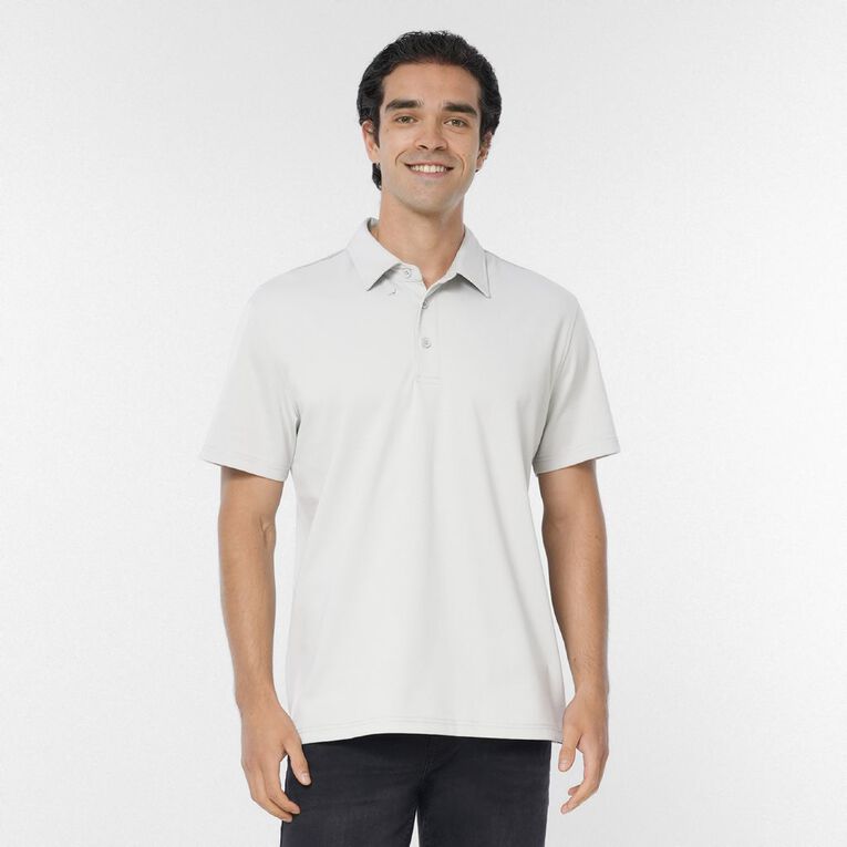 H&H Men's Easy Care Polo, Grey Light, hi-res