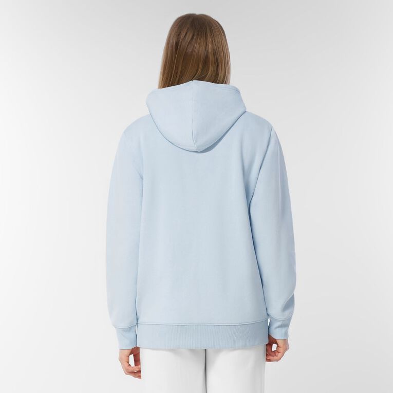 H&H Women's Zip-Thru Washed Hoodie, Blue, hi-res