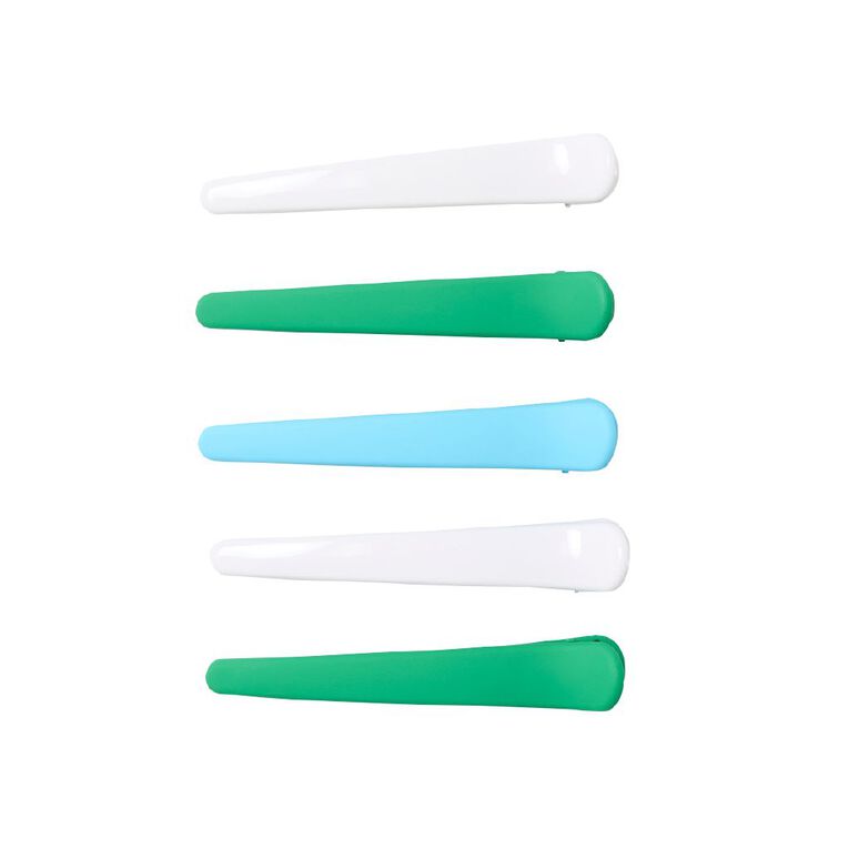 Poppi Sectioning Hair Clips 5 Pack Blue, , hi-res