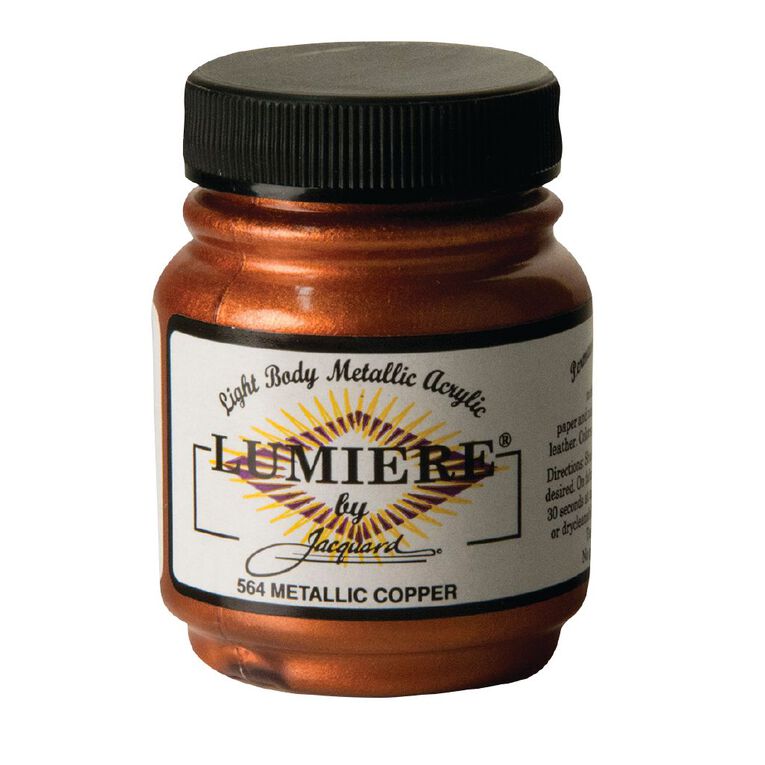 Jacquard Lumiere Acrylic Paint Metallic Copper 66.54ml, , hi-res