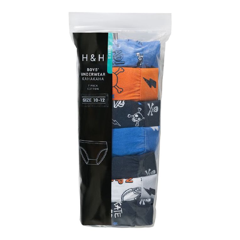 H&H Boys' Briefs 7 Pack, Blue Dark, hi-res