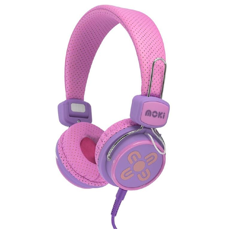 Moki Kids Safe Volume Limited Wired In ear headphones Purple/Pink, , hi-res