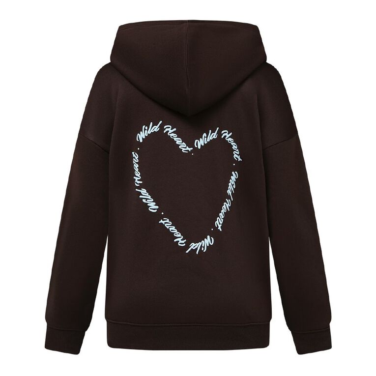 Garage Women's Fresh Fleece Hoodie, Brown Dark, hi-res