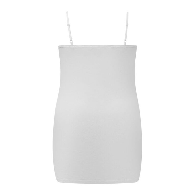 H&H Curve Women's Long Line Cami, White, hi-res