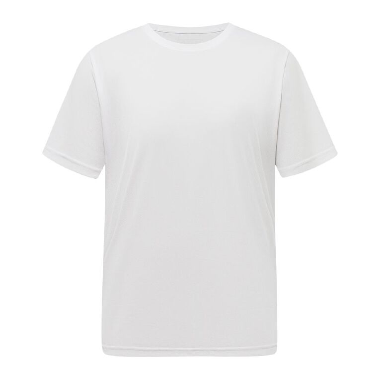 Active Intent Men's Mesh Active Fit Tee, White, hi-res