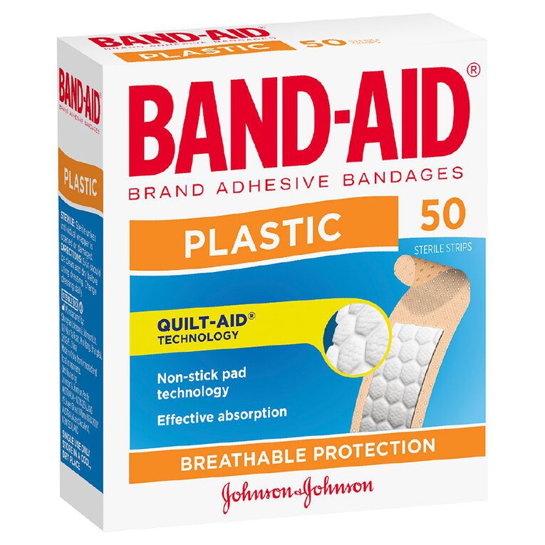 Band Aid Plaster Strips 50 Pack, , hi-res