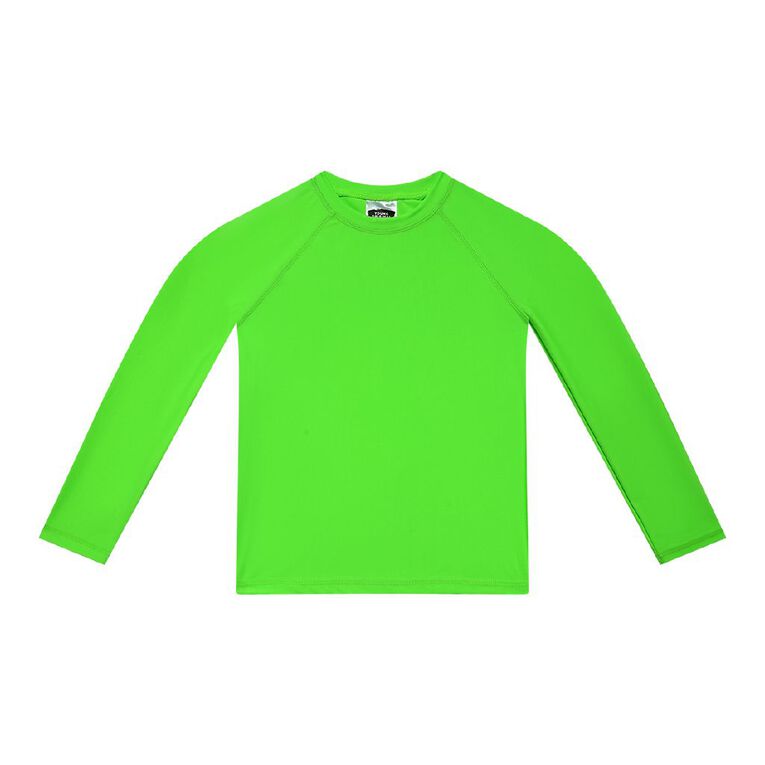 Young Original Long Sleeve Neon Rash Top, Green Light, hi-res