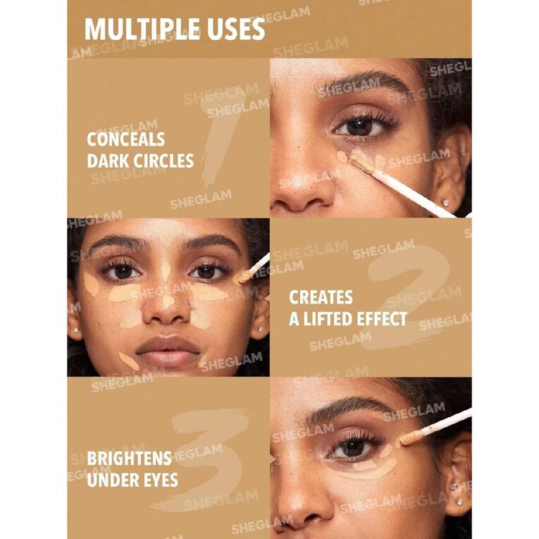 Sheglam Like Magic 12HR Full Coverage Concealer Shell3. 8g, , hi-res