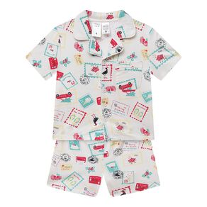 H&H Boys' Christmas Button Through Pyjama Set
