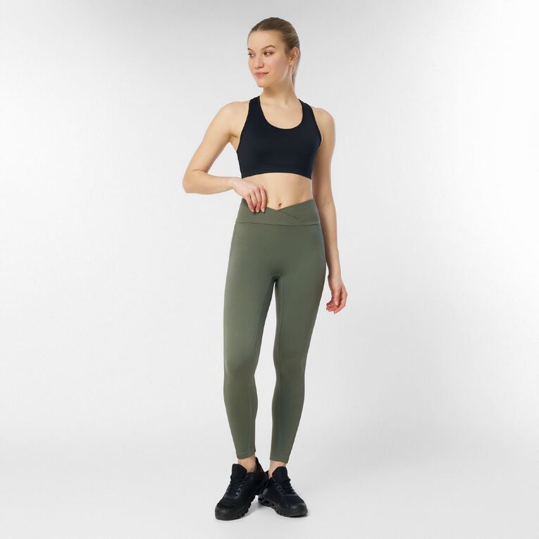 Active Intent Women's Seamless Leggings, Green Mid, hi-res