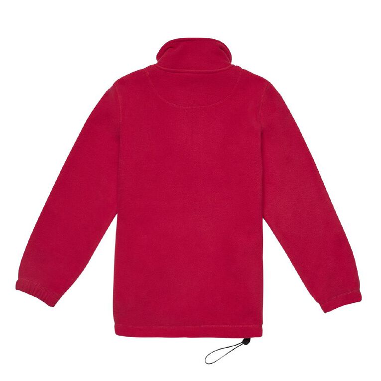 Schooltex Temuka Primary Polar Fleece Top with Embroidery, Red Mid, hi-res