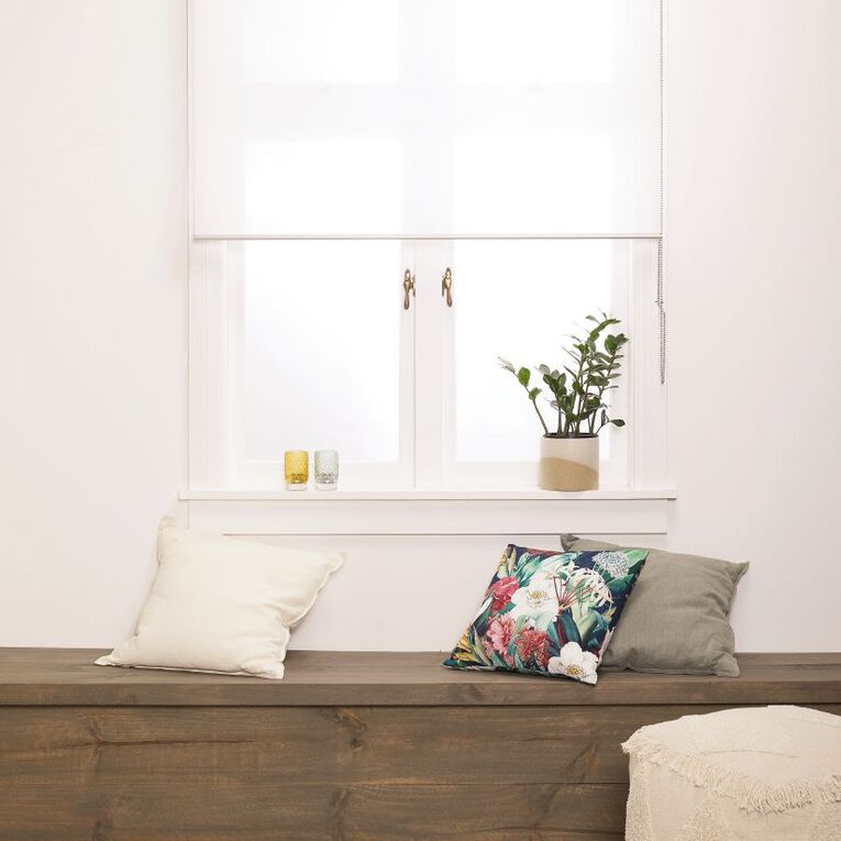 Homeworks Granada Sheer Roller Blind White 60cm x 210cm, White, hi-res