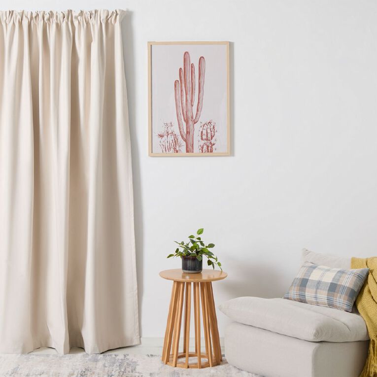Living & Co Elm Curtains Natural 150-230cm Wide/160cm Drop, , hi-res