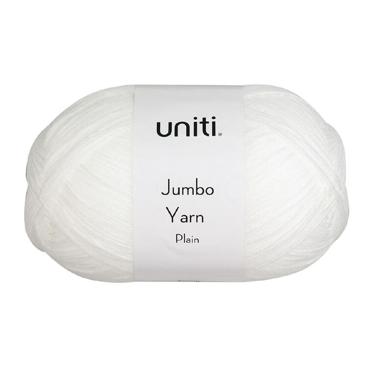 Uniti 8-ply Jumbo Yarn White 300g, , hi-res